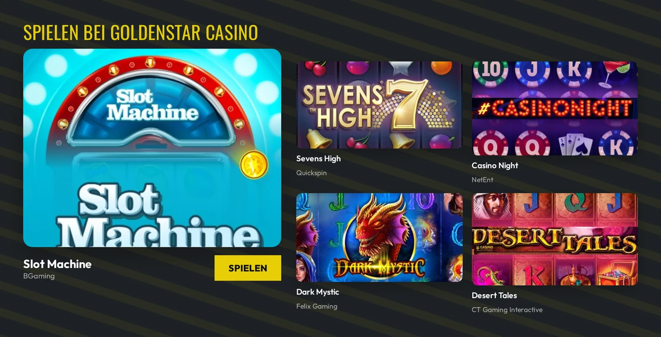 Erlebe vielfältige Slots